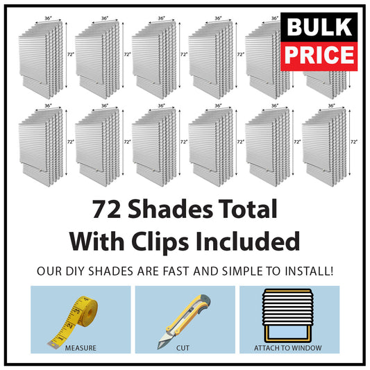 72 Temporary Shades Paper Shades Bulk Price